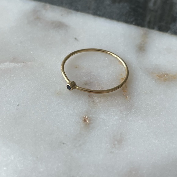 Jennifer Meyer 18k gold sapphire stacking ring - size 6 - Picture 6 of 6
